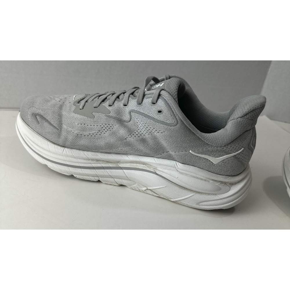 Hoka One One Clifton 10 Shoes Mens Size 11 2E Wide Stellar Grey *Heavy Wear - Picture 7 of 16